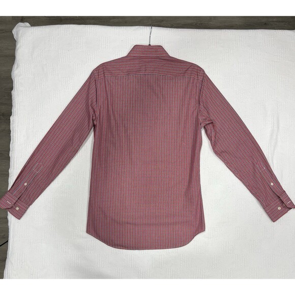 Banana Republic long sleeve button up shirt tailored slim fit Small check Plaid - Picture 7 of 8